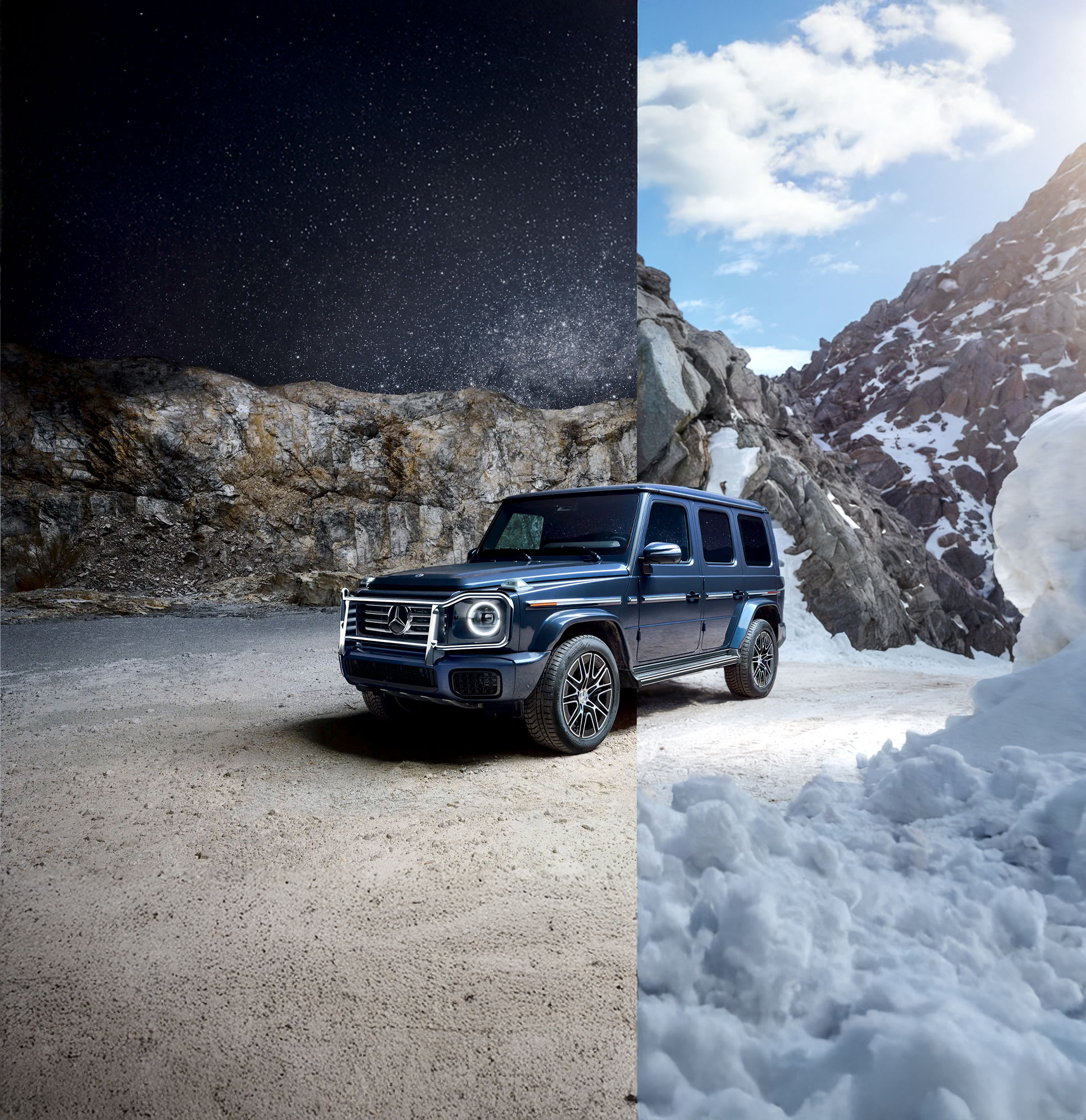 Before and After SUV Overlay